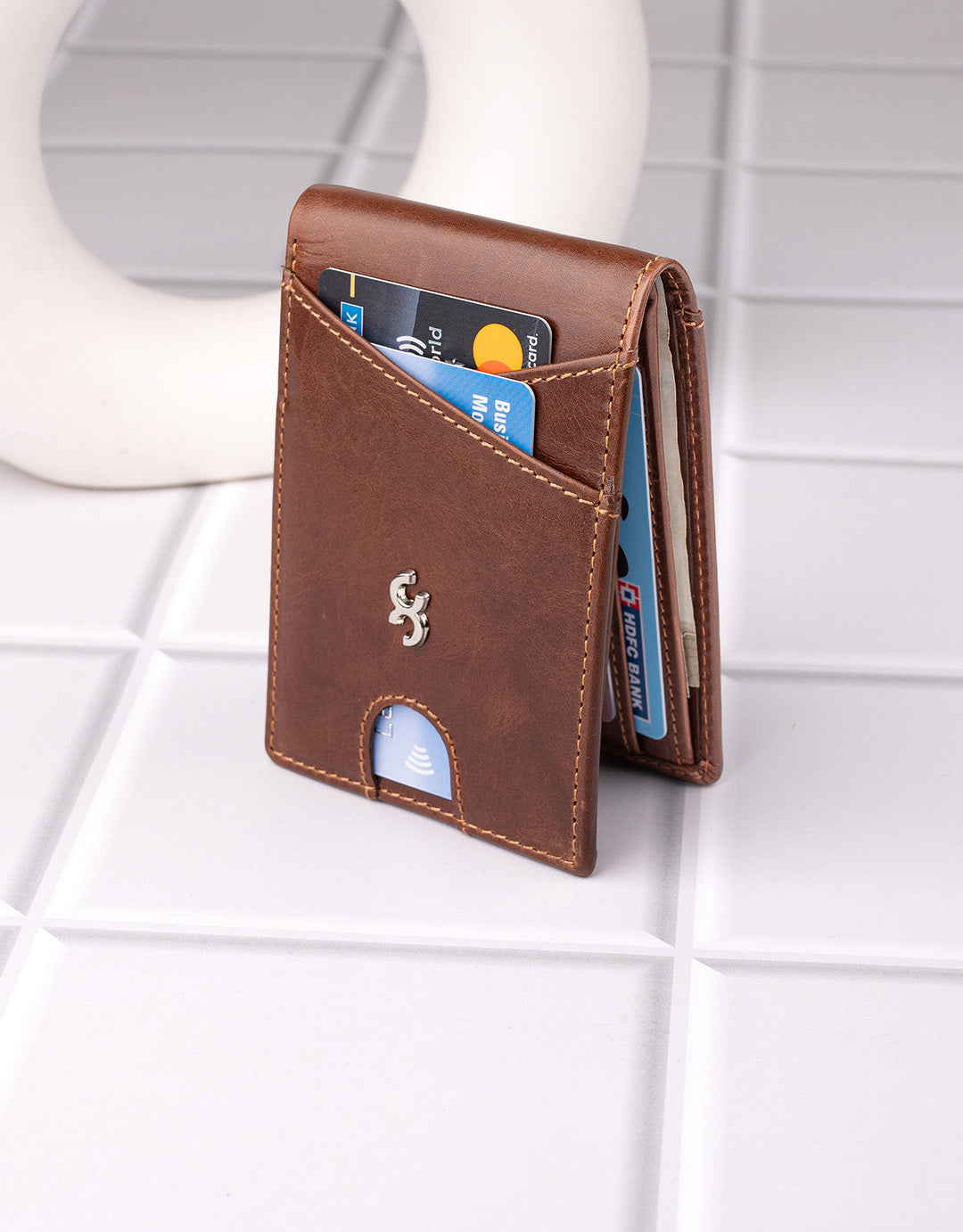 Premium Leather Wallet Brown DW001-HS02