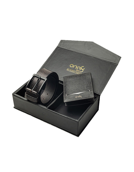 Premium Leather Accessories Gift Combo Black GP002-HS01