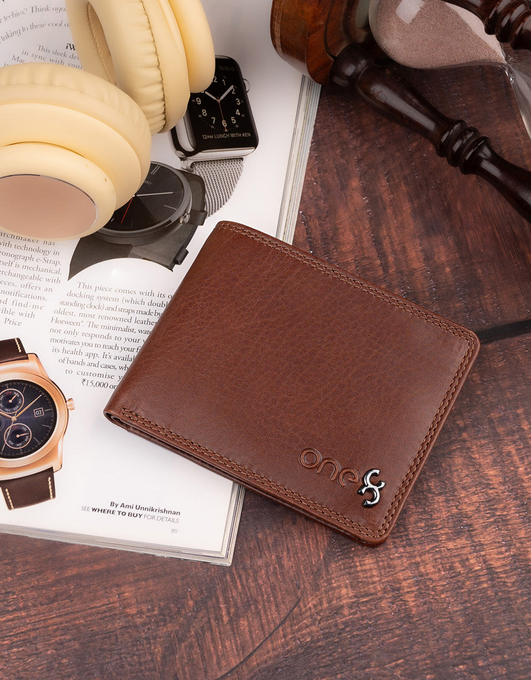 Premium-Leather Wallet Brown W1222-HS02