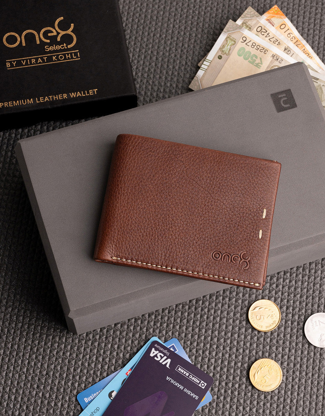 Premium Leather Wallet Brown W1419-HS02